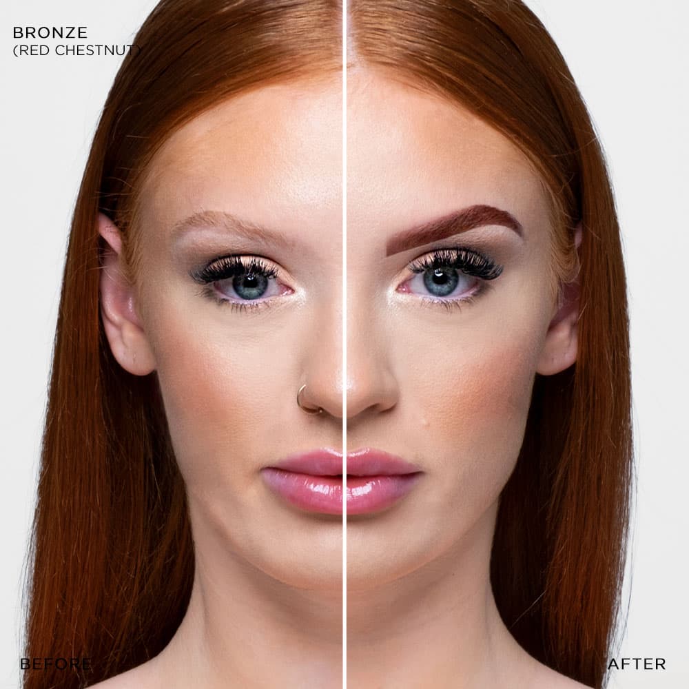 Brow Code Tinting Results - Bronze Red Chestnut