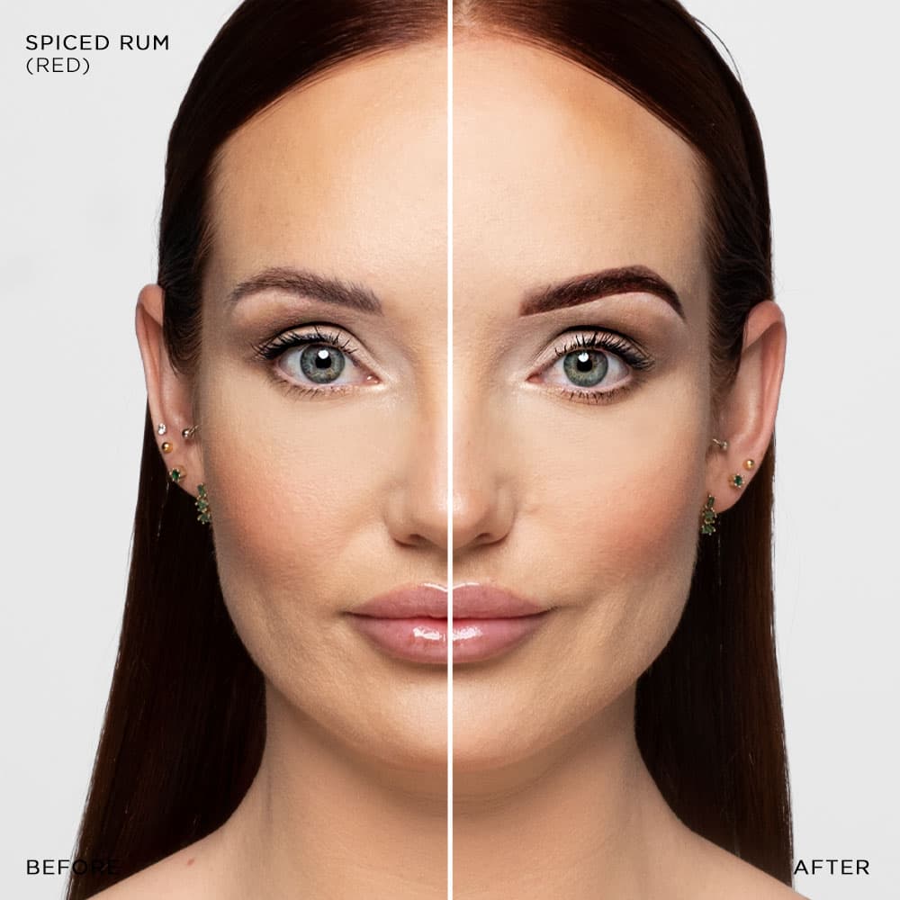 Brow Code Tinting Results - Spiced Rum Red