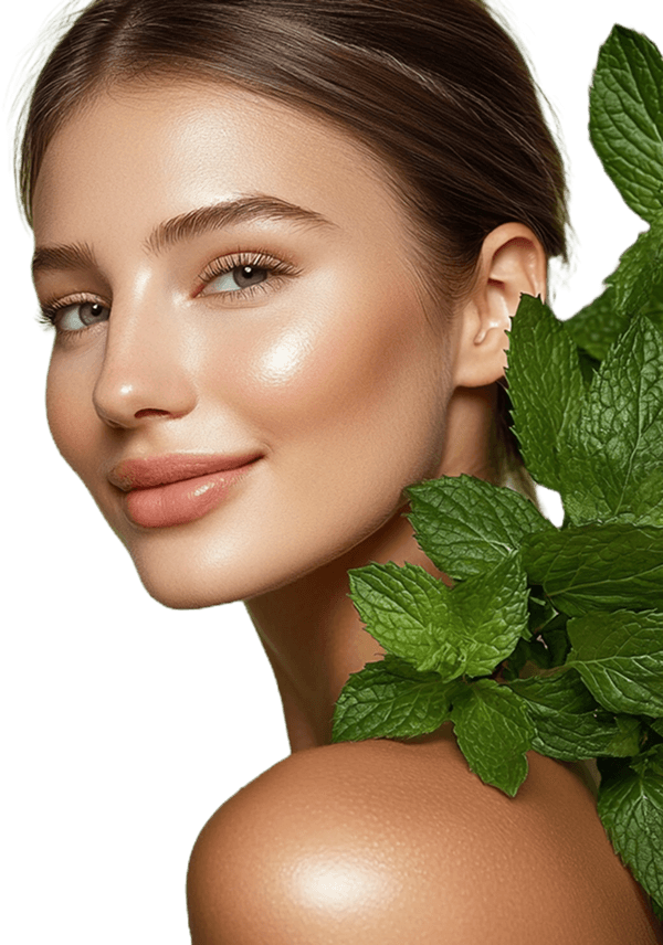 Woman with glowing skin